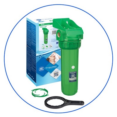 Фильтр для воды антибактериальный Aquafilter FHPR 1-3 AB, Магистральный корпус, колба 10 дюймов, резьба 1 дюйм