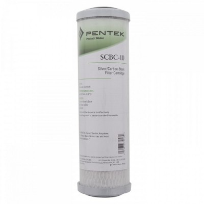 Картридж фильтра для воды Pentek SCBC 10, 10 дюймовый, фильтрация 0,5 мкм, активированный уголь и серебро